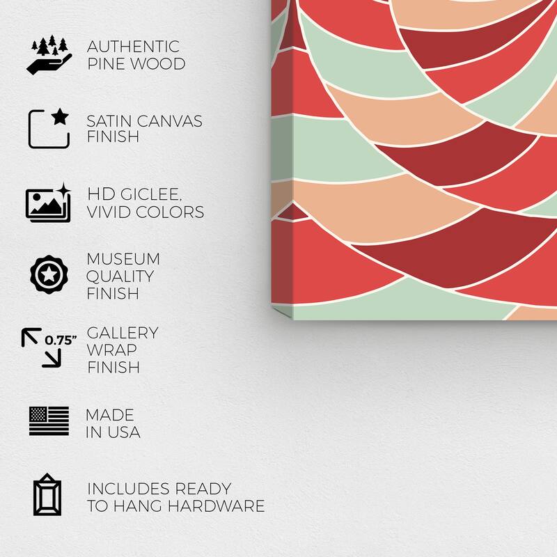 Wynwood Studio Canvas Abstract Candy Pop Dizzyness Red Modern & Contemporary Wall Art Canvas Print