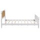 preview thumbnail 16 of 18, King Size Platform Bed Frame with Rattan Headboard