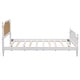 preview thumbnail 4 of 17, Traditional Rattan Queen Size Bed Frame, No Box Spring Needed, Solid Wood, Antique White, French Provincial Design