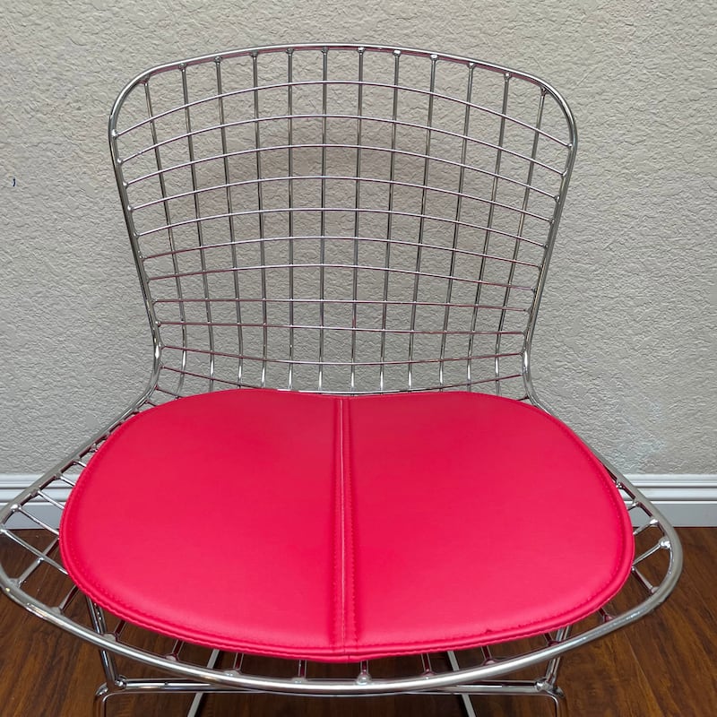 Chrome Wire Dining Side Chair (Set of 2) - N/A
