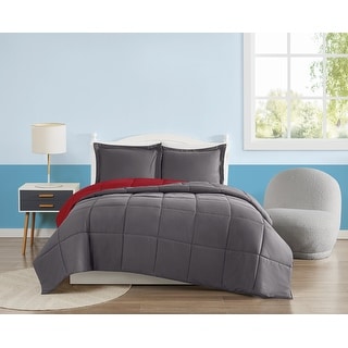 My World Solid Reversible Comforter Set