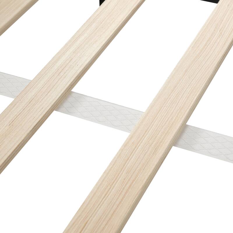 Queen/Full Mother & Child Bed with Bedside Desk, Velvet Upholstery & Round Stool