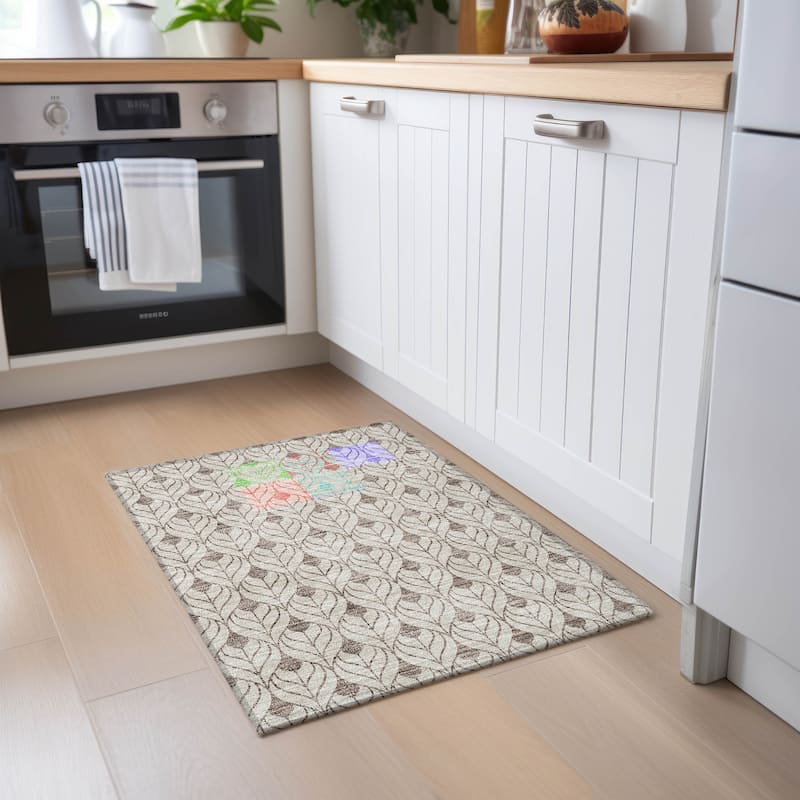 Machine Washable Indoor/ Outdoor Chantille Contempoary Geo Rug