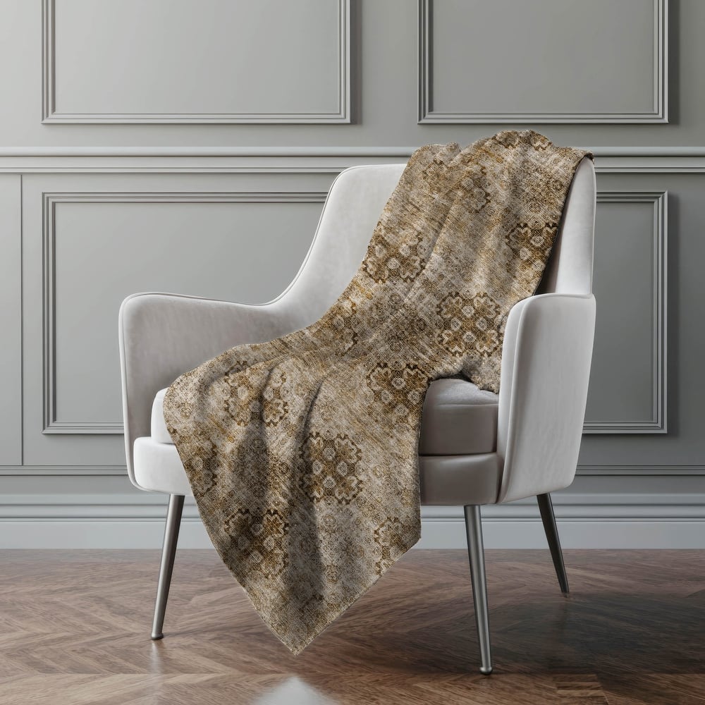 Premium Machine Washable Boho Imprints Sherpa Throw Blanket