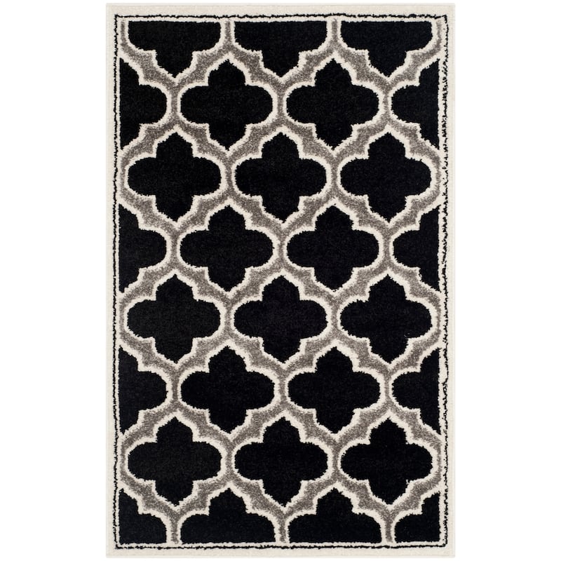 SAFAVIEH, Amherst Doraline Modern Rug - 2'6" x 4' - Anthracite/Ivory