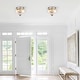 preview thumbnail 10 of 55, Modern Farmhouse 2-light Water Pattern Hammered Glass Flush Mount 9in