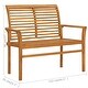preview thumbnail 10 of 8, vidaXL Patio Bench with Bright Green Cushion 44.1" Solid Teak Wood - 44.1" x 21.7" x 37"