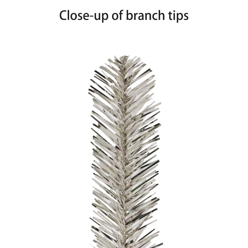 Puleo International 6.5' Pre-Lit Rose Gold Artificial Tree - Green