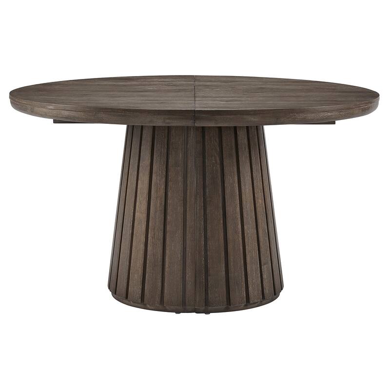 Magnussen Home Kavanaugh Weathered Kona Brown Extendable Round Dining Table - 54''W x 54''D x 30''H