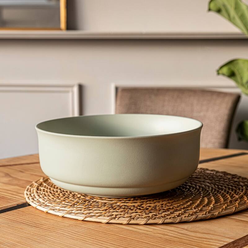 over&back Rimmed Semi-Matte Stoneware Serving Bowl