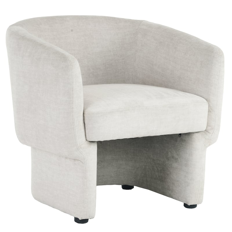Contemporary Velvet Accent Chair - Beige