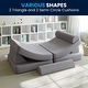preview thumbnail 26 of 75, Soft Foam Modular Kids Play Couch with 6 Sectional Sofa Pieces - 27.5"D x 56"W x 17.25"H
