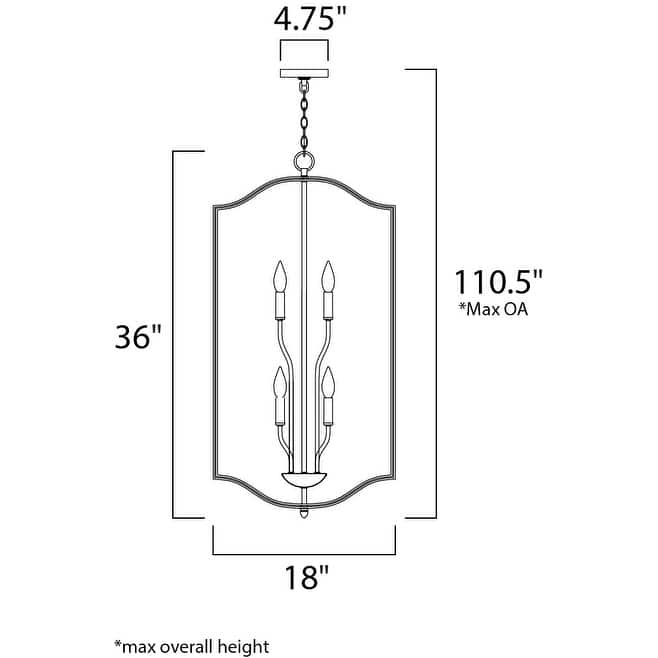 Maxim Provident 6 Light 18" Wide Taper Candle Pendant