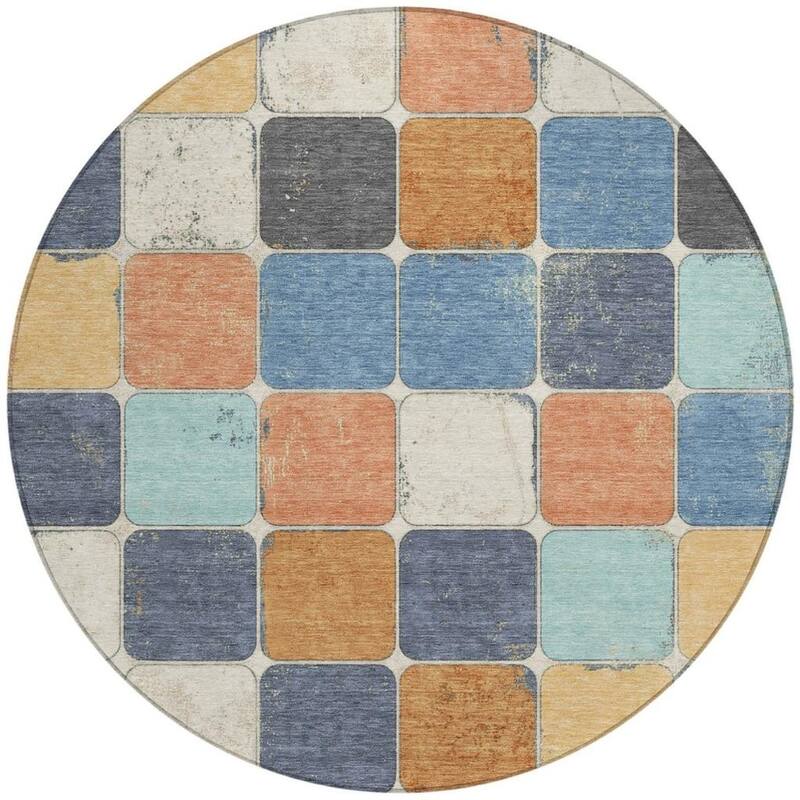 HomeRoots Geometric Transitional Rectangle Outdoor Rug