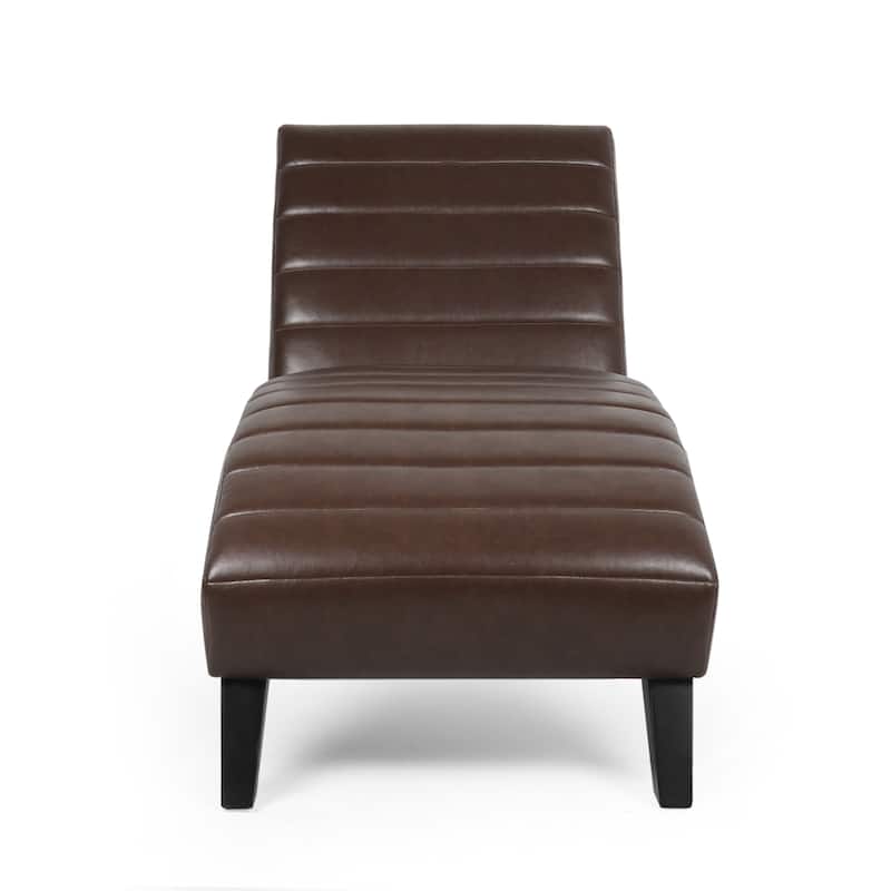 Stillmore Indoor Upholstered Channel Stitch Chaise Lounge by Christopher Knight Home