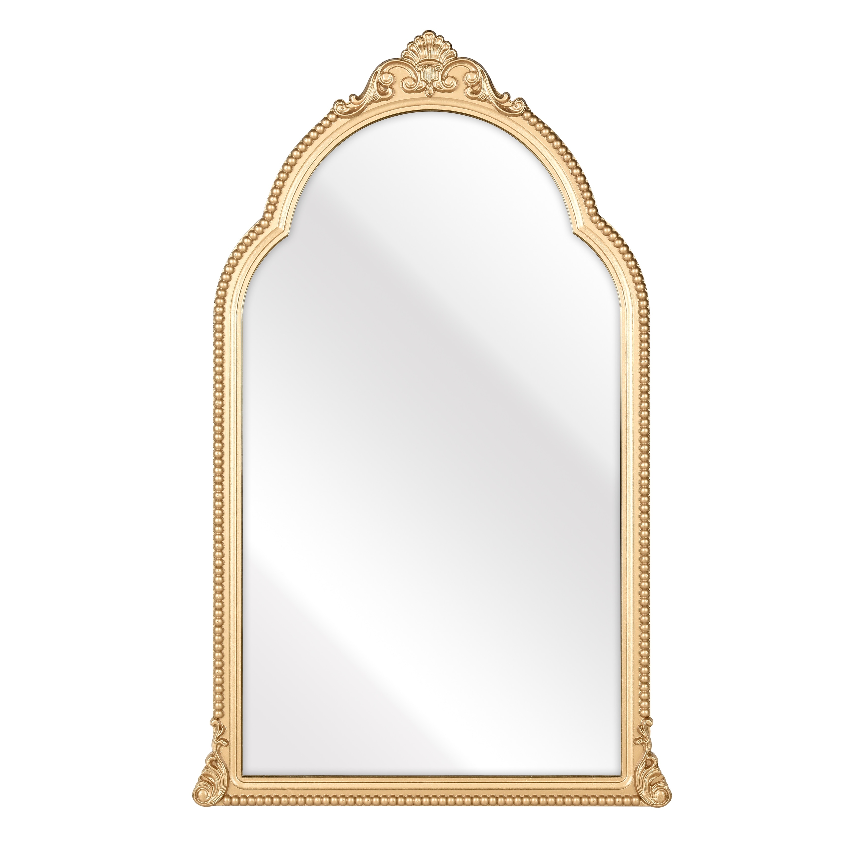 Atlas Loni Painted Gold Arched Wall Mirror - 33.75 inch High