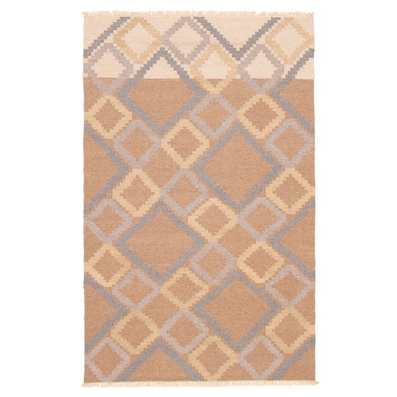 Ankara FW Brown Kilim 5'1" x 8'1" - 5'1 x 8'1 - Brown - 5'1 x 8'1