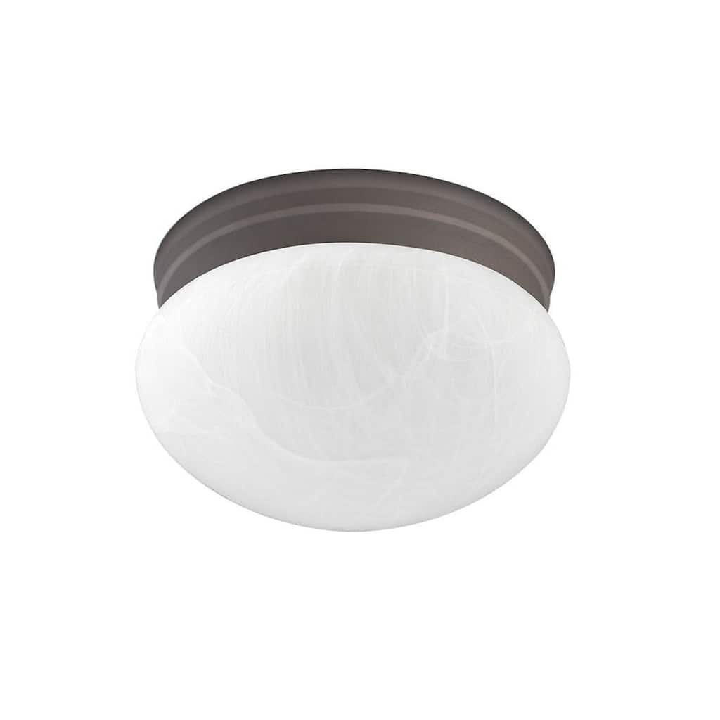 2 Light Simple Round 9"W Flush Ceiling Light in Bronze