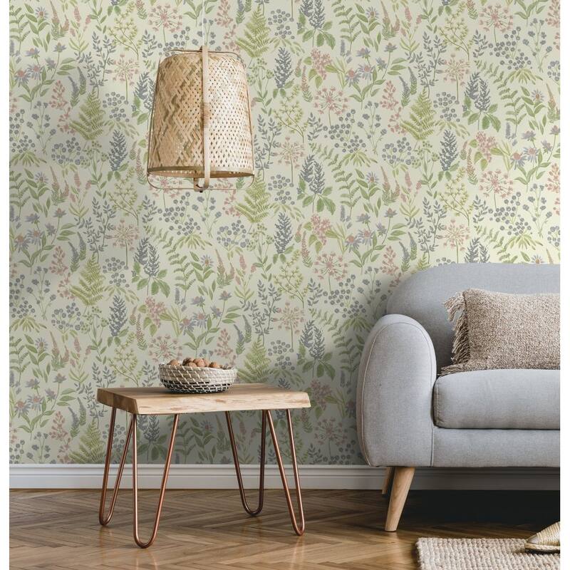 Floral Sprig Non-pasted Wallpaper – 396in x 20.8in