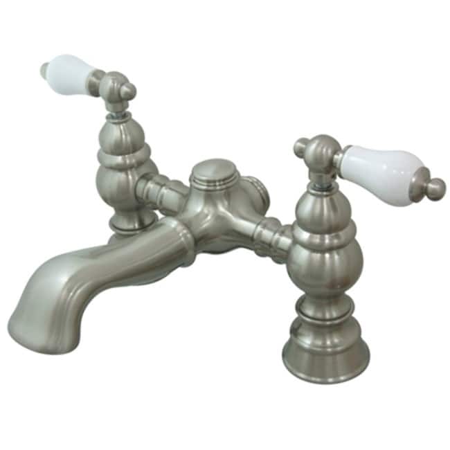 Kingston Brass Vintage Deck Mounted Clawfoot Tub Filler with Porcelain