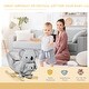 preview thumbnail 12 of 18, Rabbit Rocking Horse with Sounds, Safety Belt, and Poplar Wood Base, Ages 18-36 Months, ASTM Certified