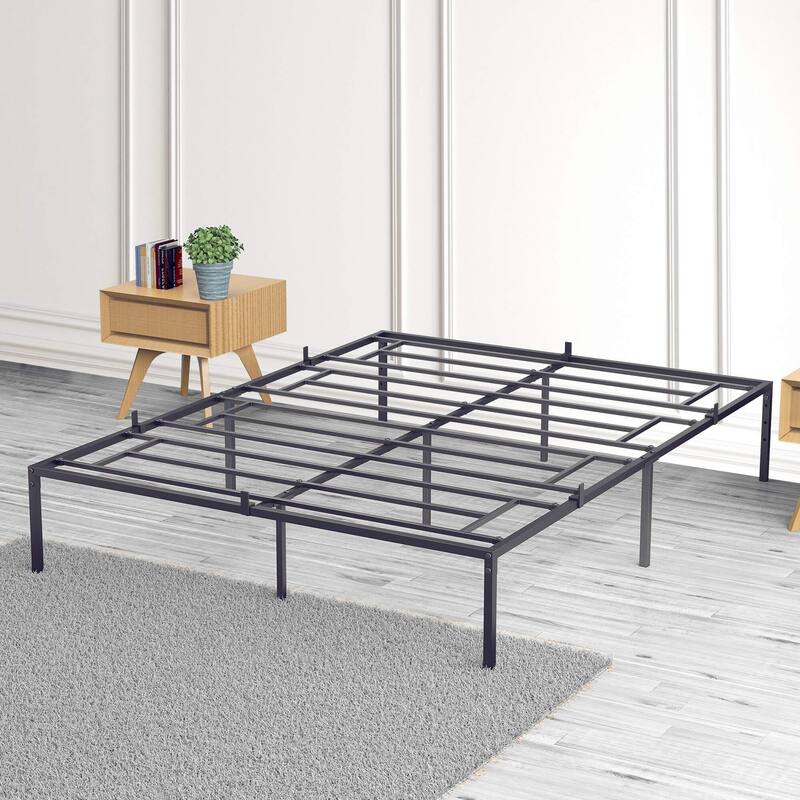 Bed Frame with Steel Slat Support