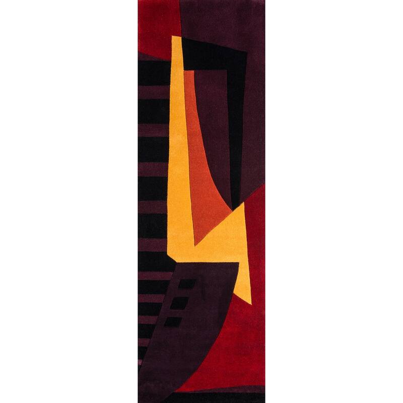 Momeni New Wave Hand Tufted New Zealand Wool Contemporary Geometric Area Rug