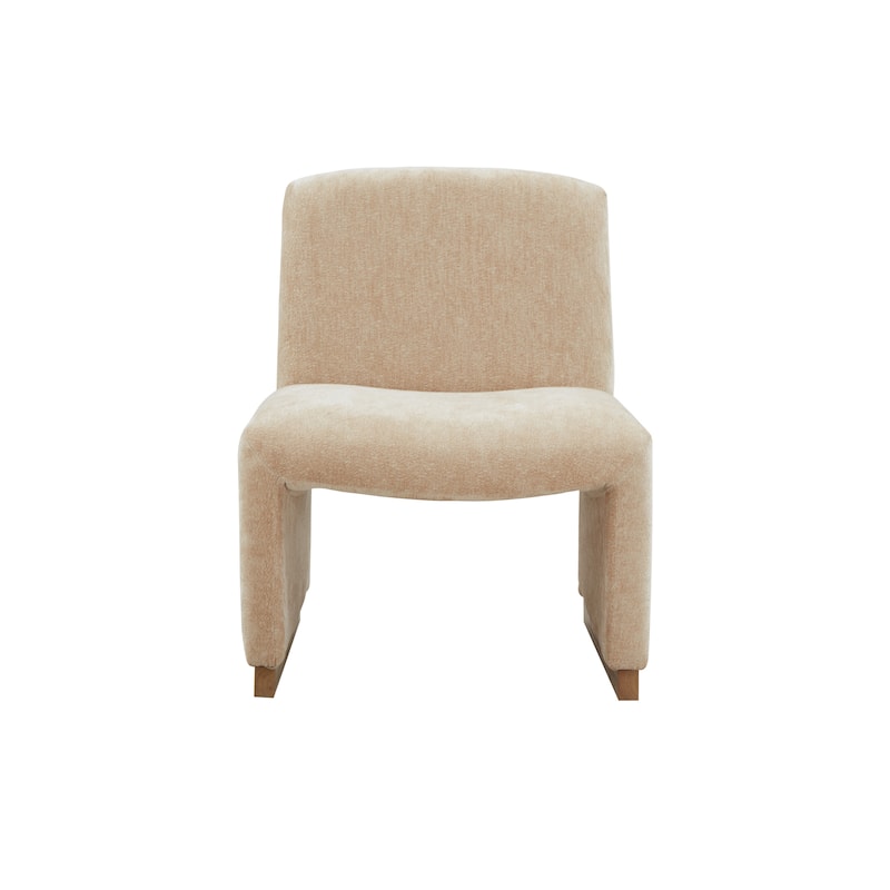 24.8'' Wide Modern Comfy Accent Chair with Wood Legs and Soft Fabric Seat