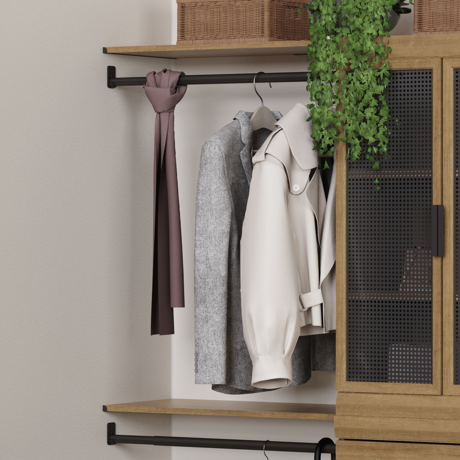 ClosetMaid Mosaics Top Shelf & Expandable Hang Rod