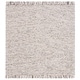 preview thumbnail 16 of 44, SAFAVIEH Natura Irinka Wool Fringe Rug 6' Square - Grey/Black - Square