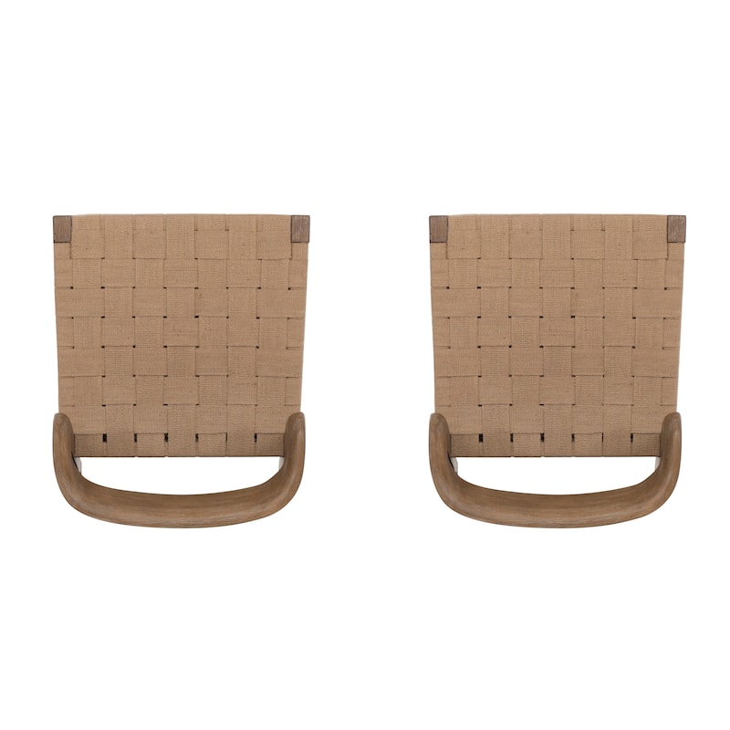 Maura Woven Brown Size Chair Set of 2