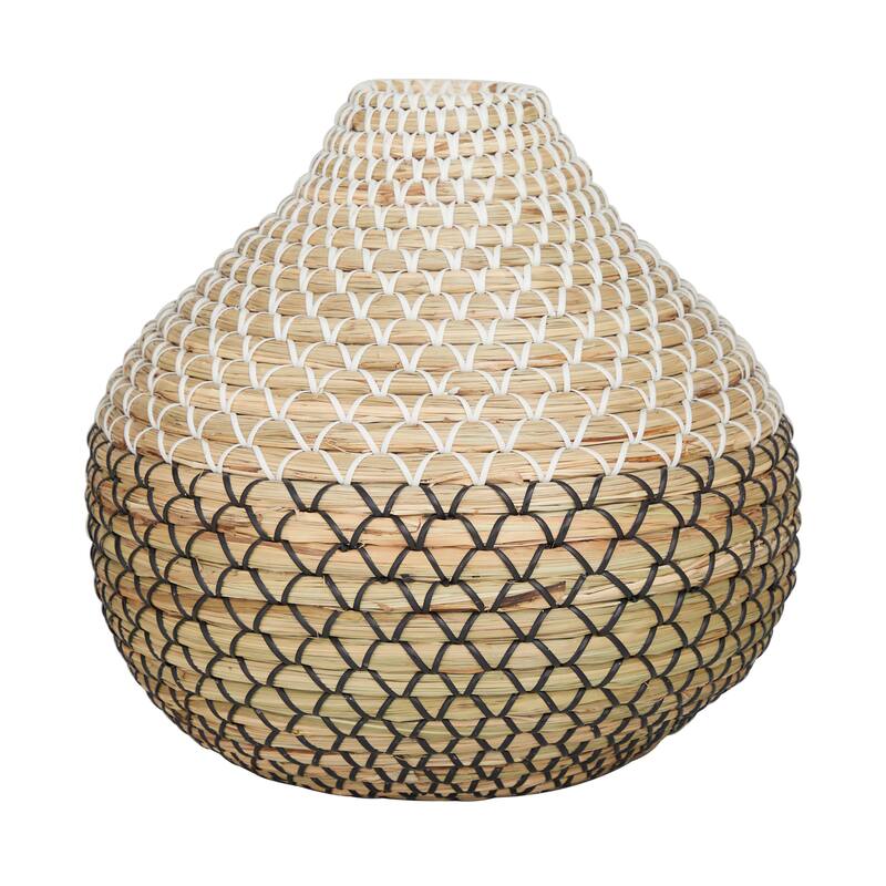 Brown Seagrass Handmade Woven Decorative Vase