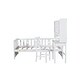preview thumbnail 6 of 10, Twin Size Kids Wood Bed with Storage Bookcase, Desk & Chair, White