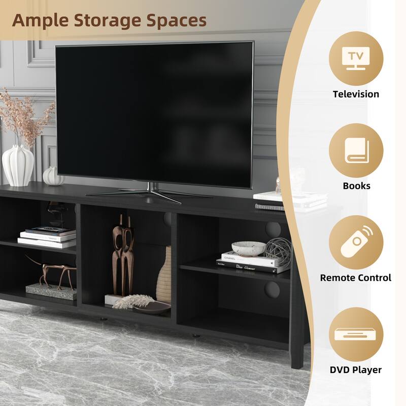 TV Stand Storage Media Console Entertainment Center, without Drawer