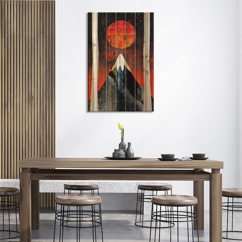 Two Worlds II Print On Wood by Elisabeth Fredriksson - Multi-Color
