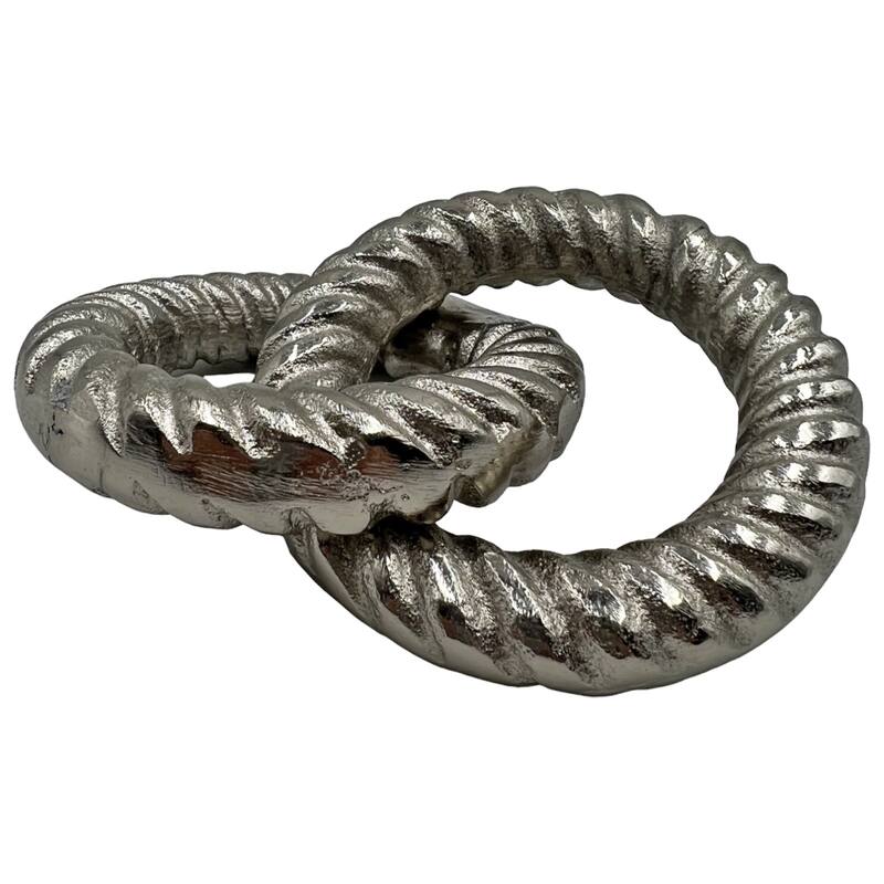 Decorative Handmade Aluminum 6 inch Modern Chain Sculpture - 6 x 4 x 1.5 in