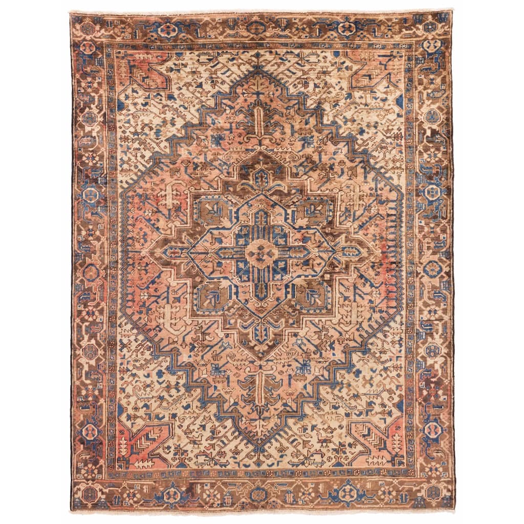 ECARPETGALLERY Hand-knotted Sarabi Salmon Wool Rug - 7'1 x 9'4