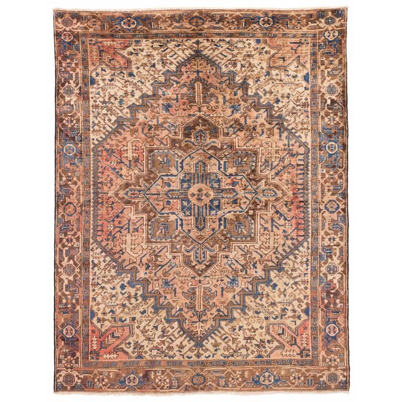 ECARPETGALLERY Hand-knotted Sarabi Salmon Wool Rug - 7'1 x 9'4