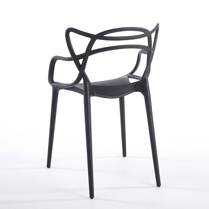 20.47" Plastic Stackable Dining Chair, Set of 4
