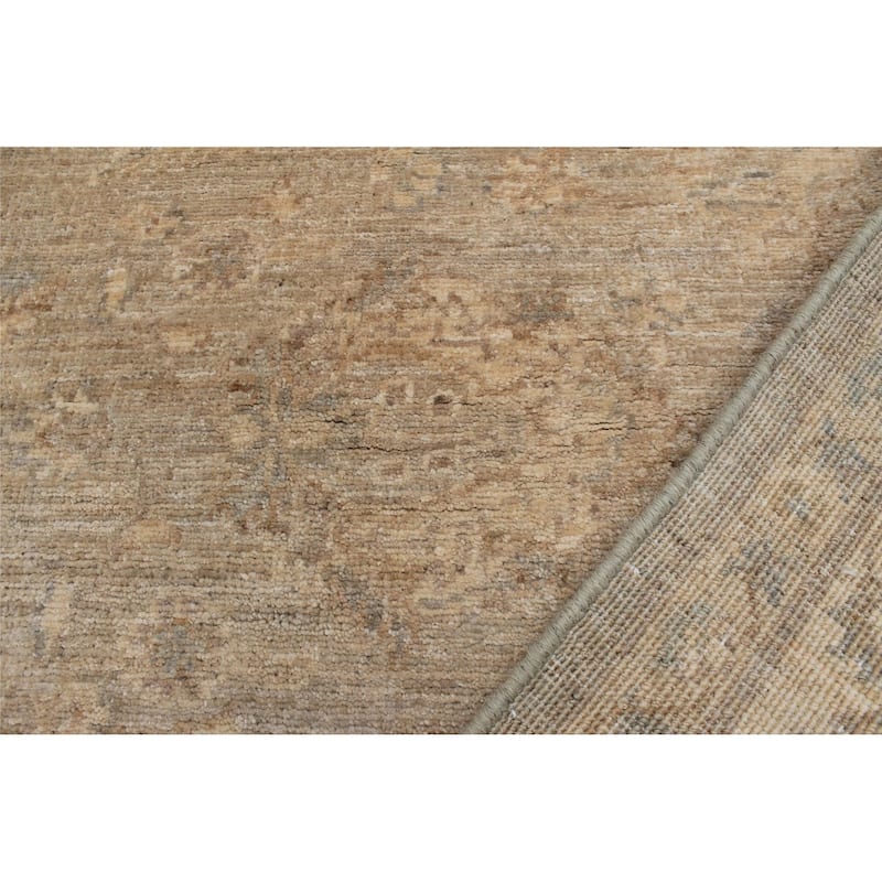 Oriental Ziegler Sandi Grey Beige Hand-knotted Wool Rug - 5'0" x 6'10"