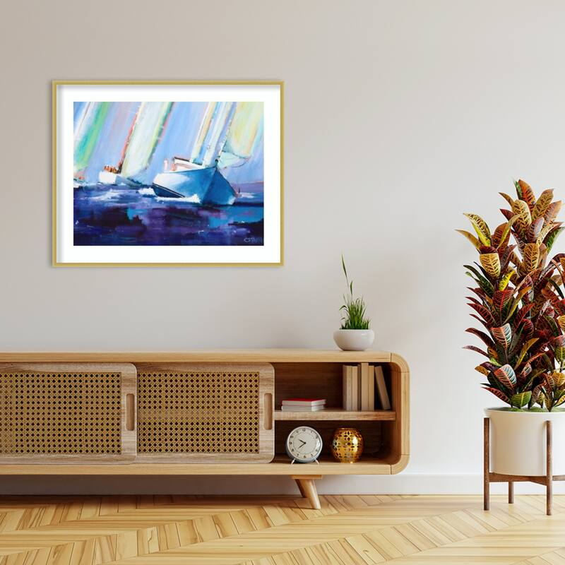 Beating No. 2 by Curt Crain Wood Framed Wall Art Print