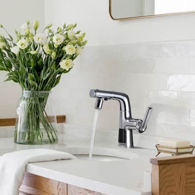 Rbrohant Pull Down Bathroom Sink Faucet, Kitchen Faucets with 360° Swivel Sprayer And Digital Display