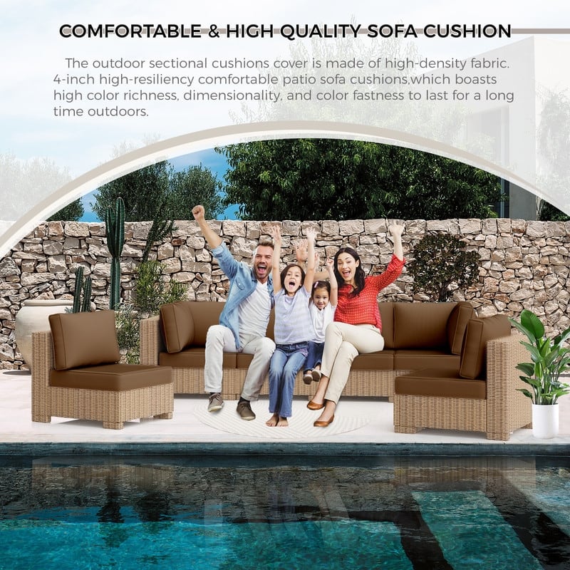 14 Piece Outdoor Furniture Replacement Cushions,Patio Seat Cushions