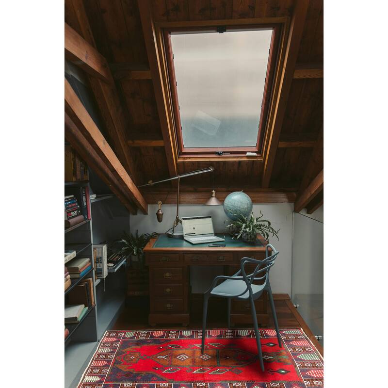 ECARPETGALLERY Hand-knotted Teimani Red Wool Rug - 2'11 x 4'8