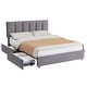 preview thumbnail 70 of 123, Javlergo Bed Frame with Storage Drawers Upholstered Platform Bed Frame with Adjustable Headboard