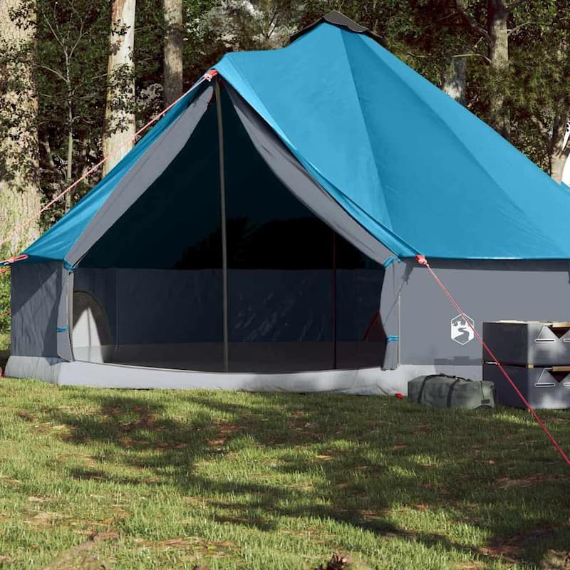 vidaXL Family Tent Tipi Blue Waterproof - Blue - 8 person
