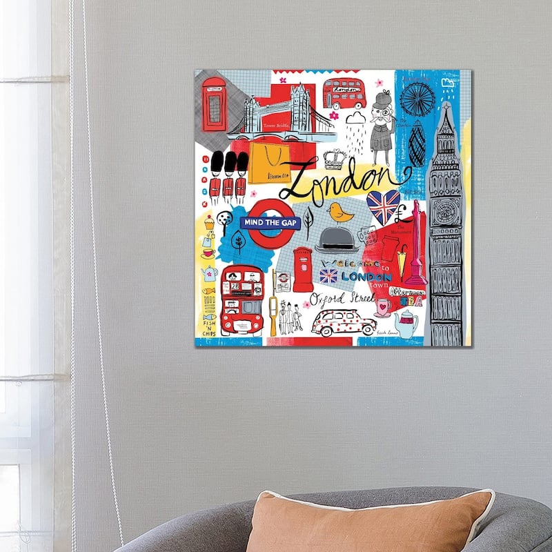 iCanvas "Global Travel III" by Farida Zaman Canvas Print - 26x26x1.5