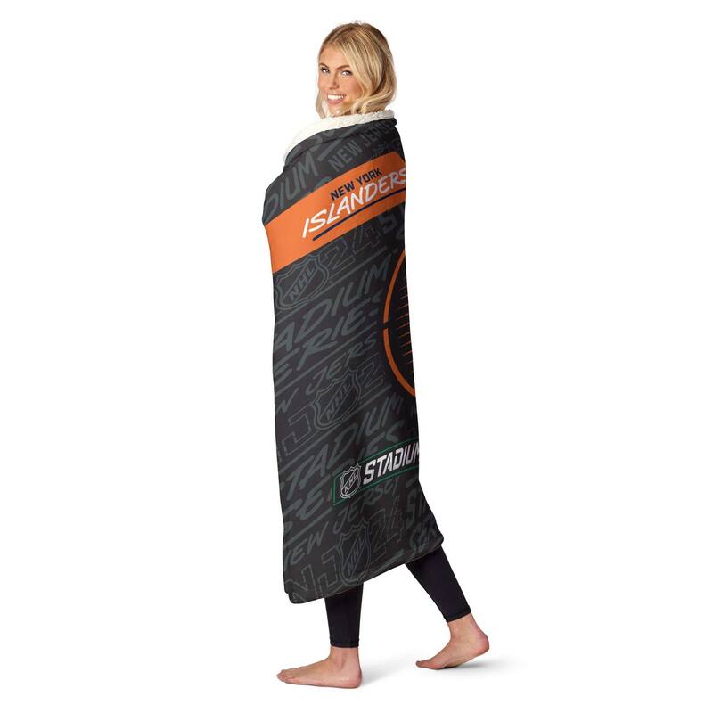 NHL 2024 NHLSS Turnpike New York Islanders Silk Touch Sherpa Throw Blanket