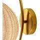 preview thumbnail 3 of 7, Artistic Weavers Meena Modern Rattan Wall Sconce - 11.5"H x 10"W x 14"D