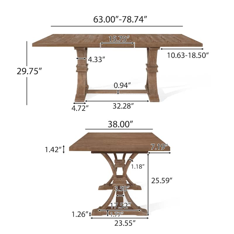 Bellion Wood Expandable Dining Table by Christopher Knight Home
